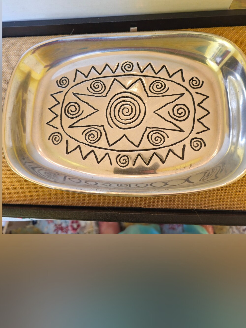 Wilton Armetale Reggae Pattern Bread Tray Rectangular Serving Platter USA